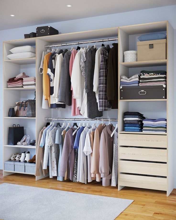 Armoire Dressing Moderne en Bois – Grande Capacité de Rangement